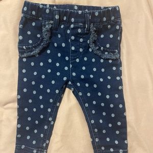 Polka dot jeggings